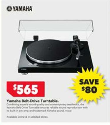Yamaha - Belt-drive Turntable offers at $565 in Harvey Norman