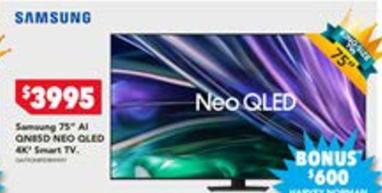 Samsung - 75" Ai Qn85d Neo Qled 4k Smart Tv offers at $3995 in Harvey Norman