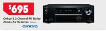Onkyo - 5.2-channel 4k Delby Atmas Av Receiver offers at $695 in Harvey Norman