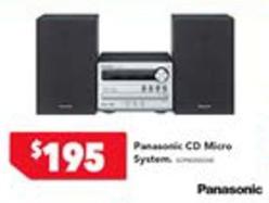 Panasonic - Cd Micro System offers at $195 in Harvey Norman