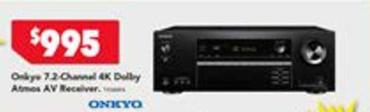 Onkyo - 7.2-channel 4k Dolby Atmos Av Receiver offers at $995 in Harvey Norman