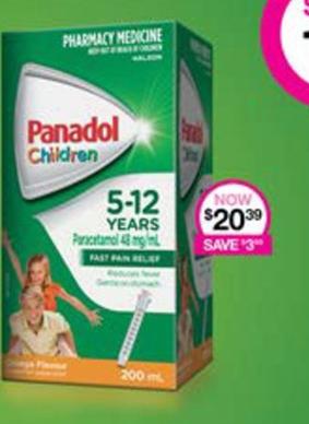 Panadol - Selected Children 200ml Products offers at $20.39 in Priceline