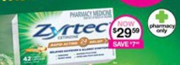 Zyrtec - Selected Products offers at $29.59 in Priceline