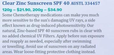Moogoo Clear Zinc Sunscreen Spf 40 Austl offers at $21.9 in Ramsay Pharmacy