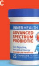 Inner Health - Advanced Spectrum Probiotic 25 Capsules offers at $24.99 in Ramsay Pharmacy