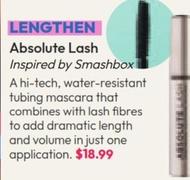 Absolute Lash Inspired By Smashbox offers at $18.99 in Malouf Pharmacies