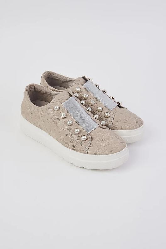 Silver Pearl Sneaker offers at $80 in Blue Illusion