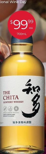 The Chita - Suntory Single Grain Japanese Whisky offers at $99.99 in Porters