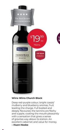 Wirra Wirra - Church Block offers at $19.99 in Porters