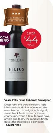 Vasse Felix - Filius Cabernet Sauvignon offers at $44 in Porters
