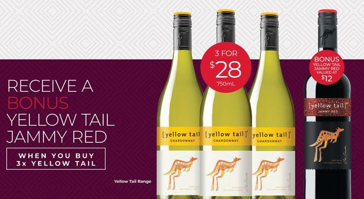 Yellow Tail - Range offers at $28 in Porters