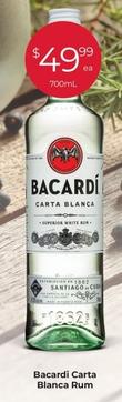 Bacardi - Carta Blanca Rum offers at $49.99 in Porters