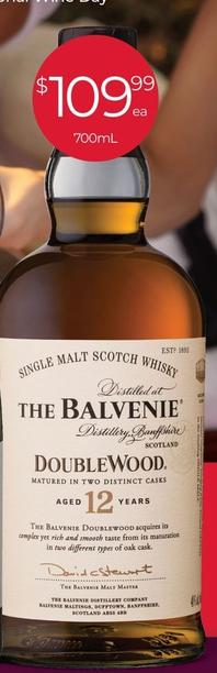 The Balvenie - Doublewood Single Malt 12yo Scotch Whisky offers at $109.99 in Porters