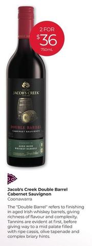 Jacob's Creek - Double Barrel Cabernet Sauvignon offers at $36 in Porters