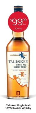 Talisker - Single Malt 10yo Scotch Whisky offers at $99.99 in Porters