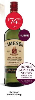 Jameson - Irish Whiskey offers at $74.99 in Porters