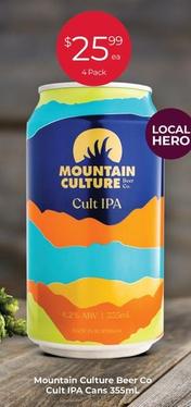 Mountain Culture - Beer Co Cult Ipa Cans 355ml offers at $25.99 in Porters