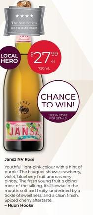Jansz - Nv Rosé offers at $27.99 in Porters