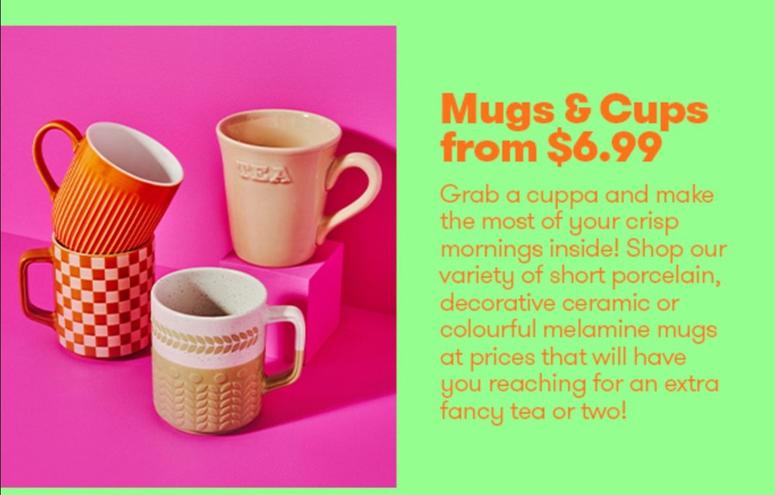Mugs offers at $6.99 in TK Maxx