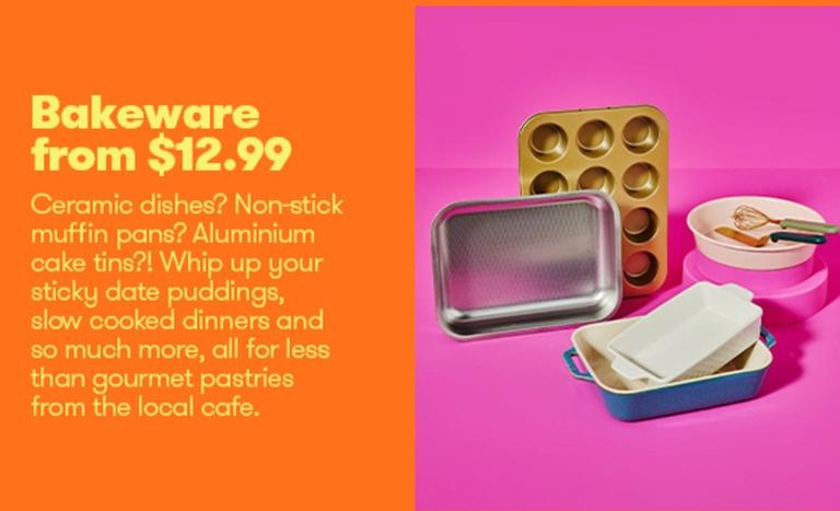 Bakeware  offers at $12.99 in TK Maxx