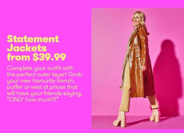 Statement Jackets offers at $39.99 in TK Maxx