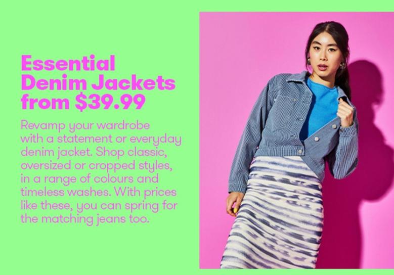 Essential Denim Jackets offers at $39.99 in TK Maxx