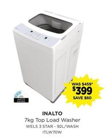 Top load washing machine offers at $399 in Bing Lee