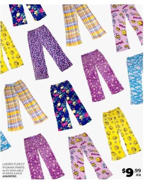 Ladies Fleecy Pyjama Pants offers at $9.99 in Prices Plus