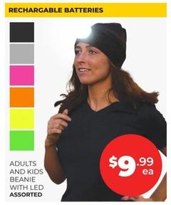 Adults And Kids Beanie With Led Assorted offers at $9.99 in Prices Plus