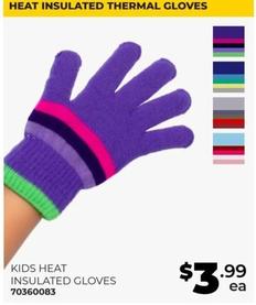 Kids Heat Insulated Gloves offers at $3.99 in Prices Plus
