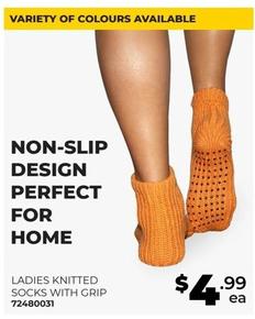 Ladies Knitted Socks With Grip offers at $4.99 in Prices Plus