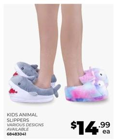 Kids Animal Slippers Various Designs offers at $14.99 in Prices Plus