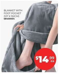 Blanket With Foot Pocket (127 X 152cm) offers at $14.99 in Prices Plus