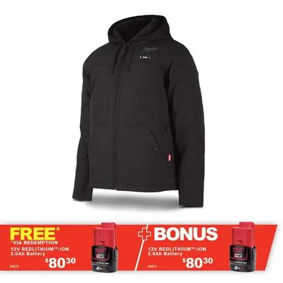 MILWAUKEE 12V AXIS HEATED JACKET BLACK SKIN M12HPJBLACK20 offers at $229 in Total Tools