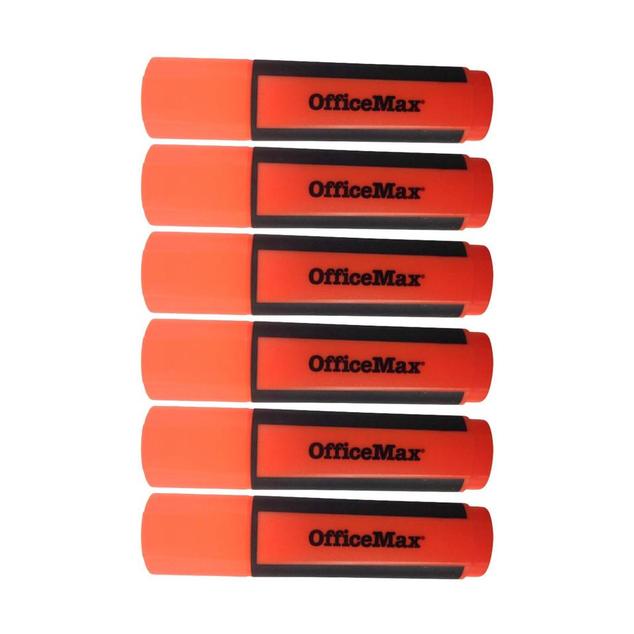 Officemax Desk Style Highlighter Chisel Tip Orange Pack 6 offers in OfficeMax