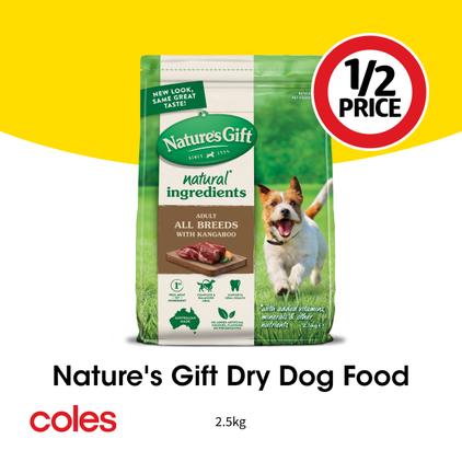 Nature's Gift Dog Food offers at $7.5 in Coles