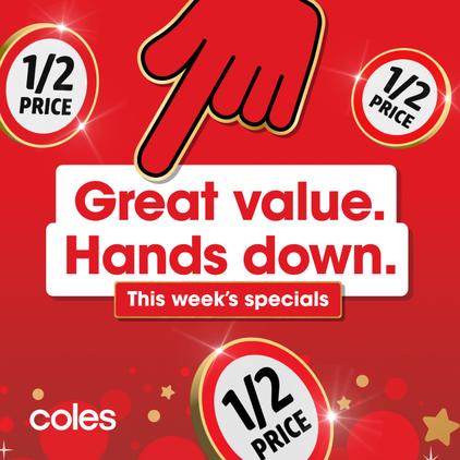 Great Value. Hands Down. offers in Coles