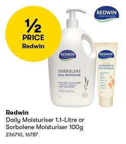 Redwin - Daily Moisturiser 1.1-Litre or Sorbolene Moisturiser 100g offers in BIG W