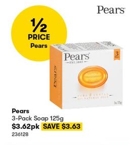 Pears - Soap Transparent 3 Pack 125g offers at $3.62 in BIG W