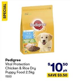 Pedigree - Vital Protection Chicken & Rice Dry Puppy Food 2.5kg offers at $10.5 in BIG W