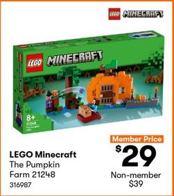 Lego - Minecraft The Pumpkin Farm 21248 offers at $29 in BIG W
