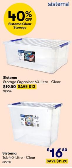 Sistema Clear Storage offers in BIG W