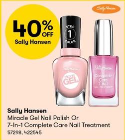 Sally Hansen - Miracle Gel Nail Polish Or 7-In-1 Complete Care Nail Treatment  offers in BIG W