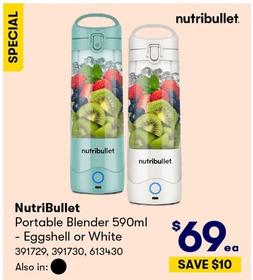 NutriBullet - Portable Blender 590ml - Eggshell or White offers at $69 in BIG W