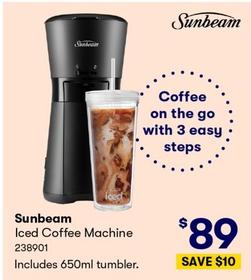 Sunbeam - Iced Coffee Machine offers at $89 in BIG W