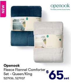 Openook - Fleece Flannel Comforter Set - Queen/King  offers at $65 in BIG W