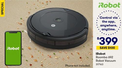 IRobot - Roomba 692 Robot Vacuum offers at $399 in BIG W