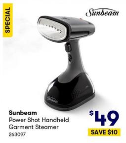 Sunbeam - Power Shot Handheld Garment Stea offers at $49 in BIG W