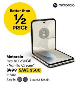 Motorola - Razr 40 256GB - Vanilla Cream offers at $499 in BIG W