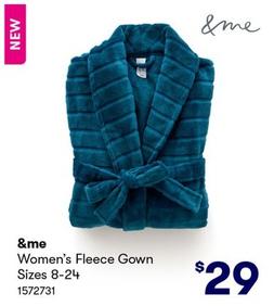 &me - Women's Fleece Gown Sizes 8-24 offers at $29 in BIG W